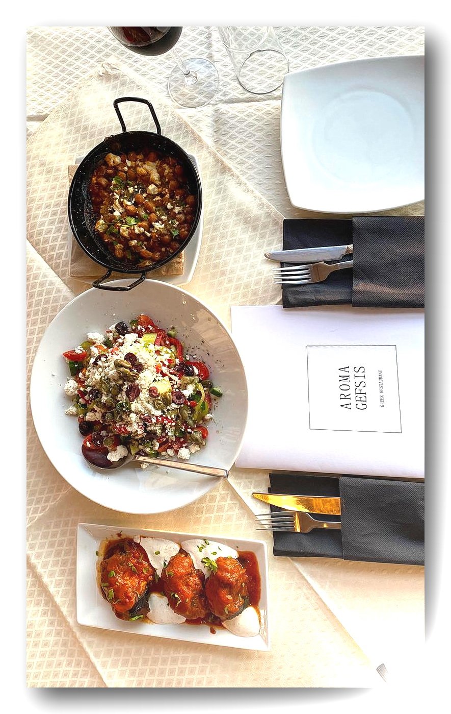 Best Food in Imerovigli Village by Aroma Gefsis Restaurant