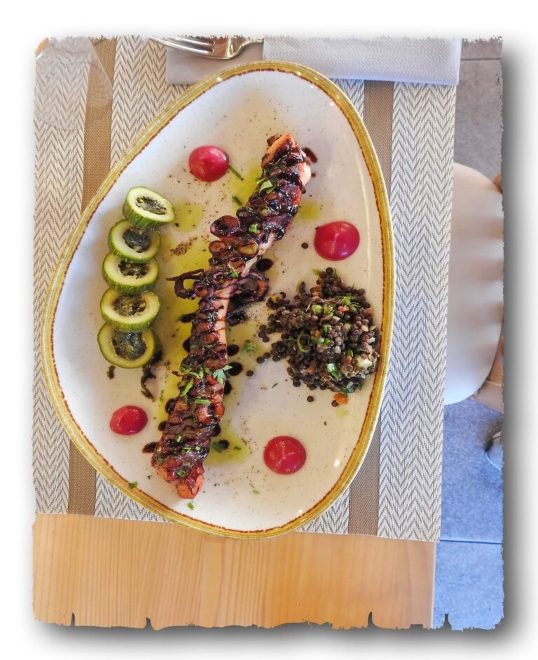 Grilled Octopus Portion with veg